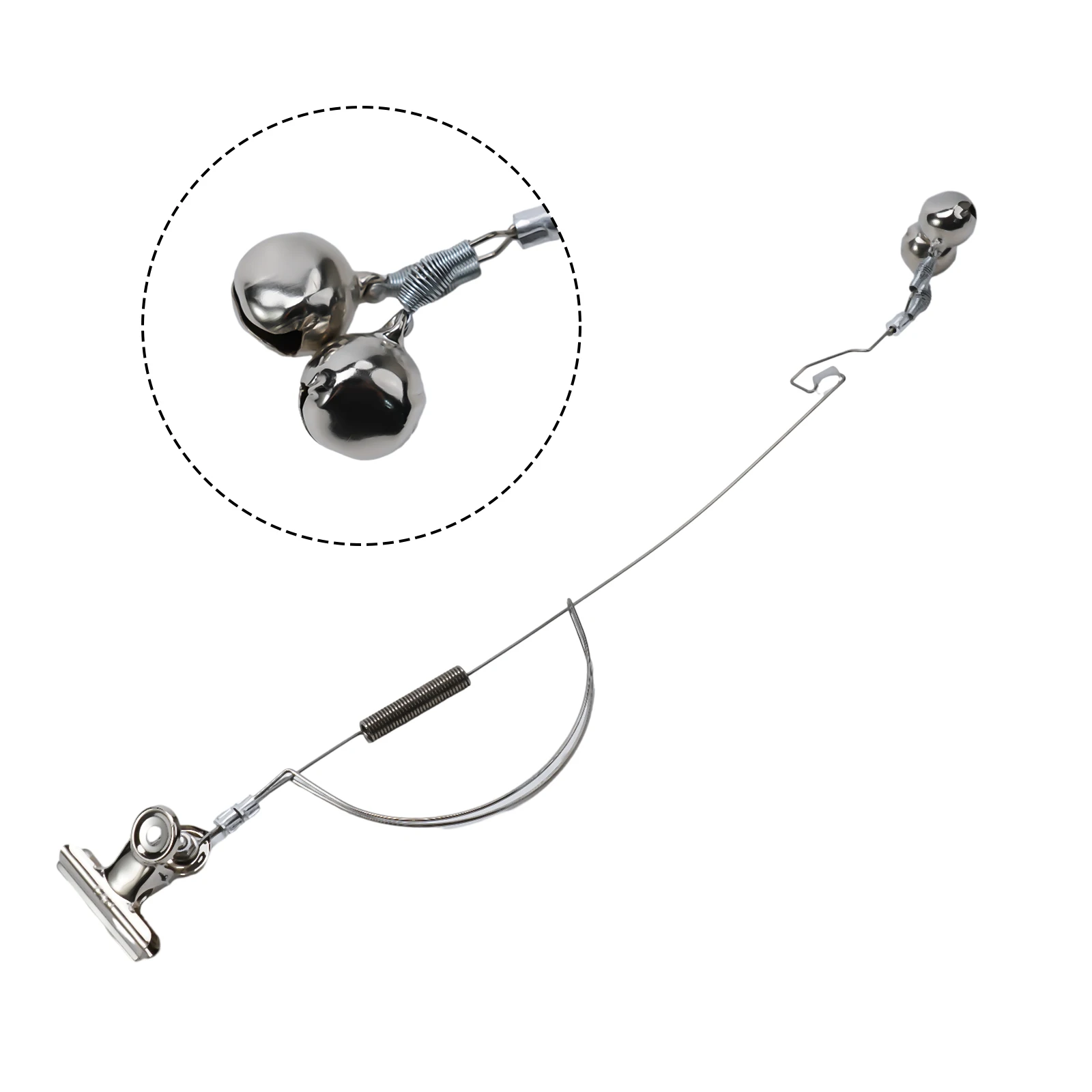 

Durable Stainless Steel Fishing Alarm Clip Metal Head For Quick Rod Tip Movement Compatible With Multiple Rods
