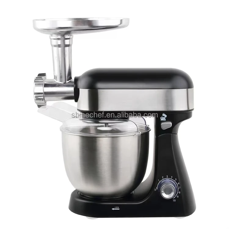 Electric Pastry Robot Kitchen Stand Mixer Multifunction 1000W Die-casting Cake Food Mixers with Meat Grinder