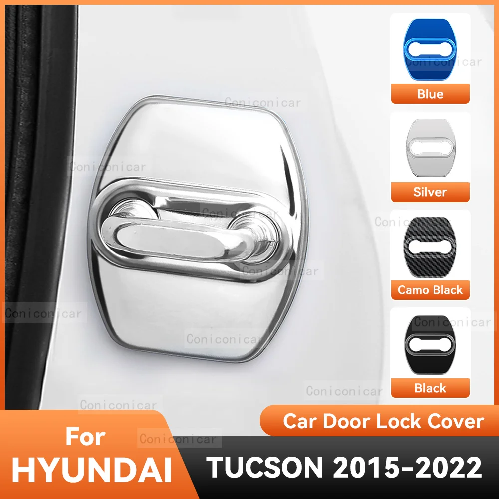 

Аксессуары для HYUNDAI TUCSON 2015-2022, Автомобильный Дверной замок, защитная крышка, эмблемы, искусственная защита для украшения из нержавеющей стали