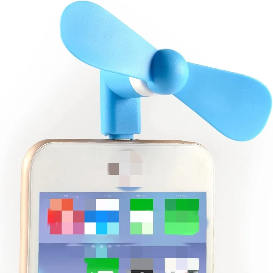 Mini Cell Phone Fan cell phone fan Colorful and Powerful Fan Compatible Mobile Phone iPhone iPad Cell Summer Accessories