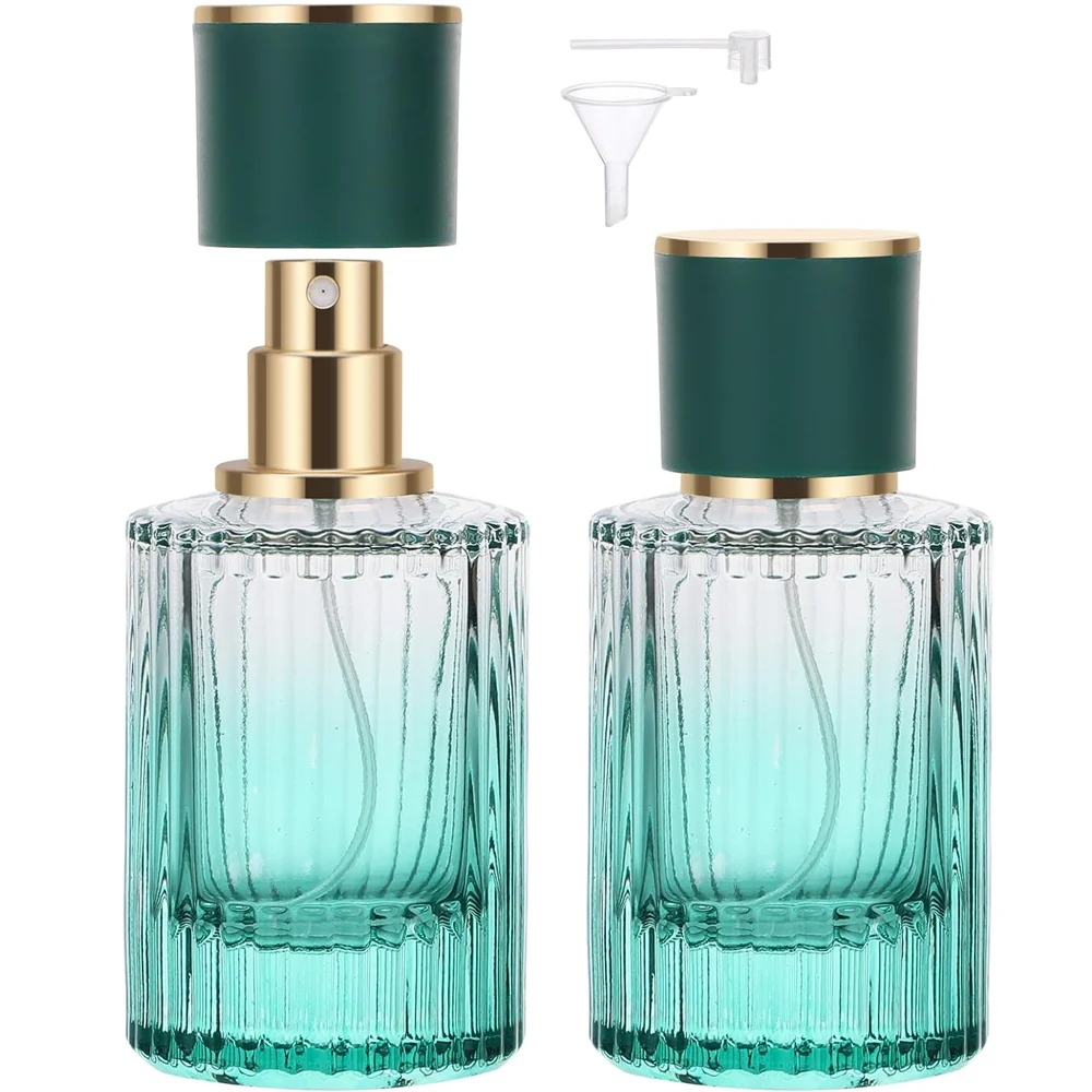 2 Pieces 30 ml Perfume Travel Refillable Glass Perfume Bottle Sprayer ...
