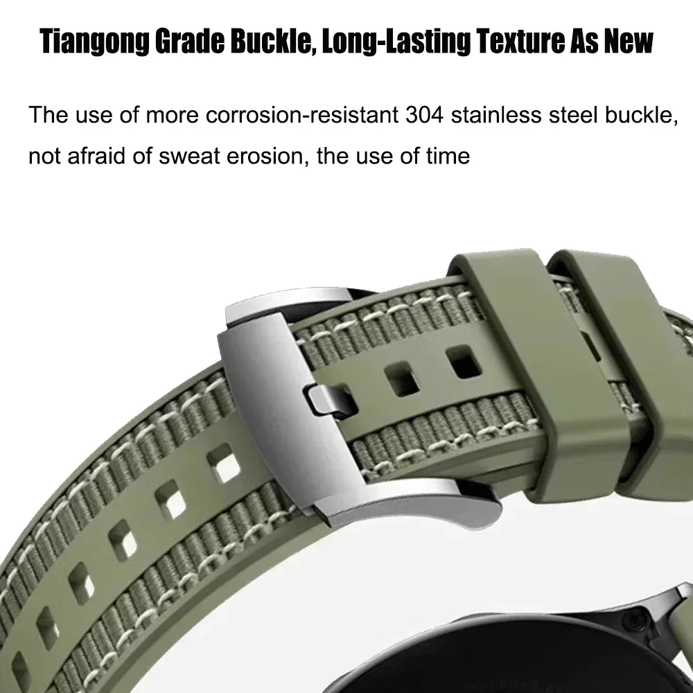 22mm Silicone-Woven Smartwatch Band - Universal Fit, Premium Quality Strap