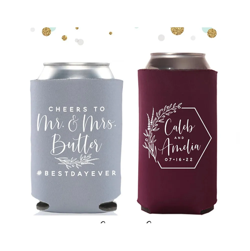

Wedding Regular & Slim Can Cooler Package #149RS - Cheers to The Mr and Mrs - Custom - Wedding Favor Package, Wedding Favor, Par