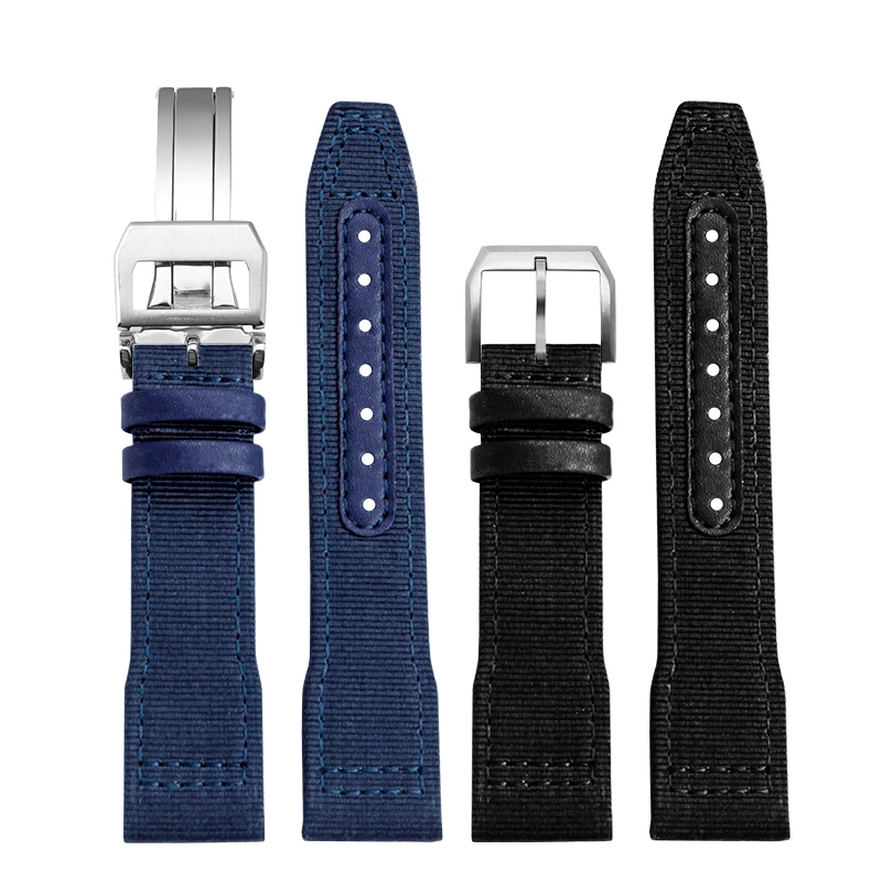 Premium Woven Nylon Watch Strap with Folding Buckle - 20mm/21mm