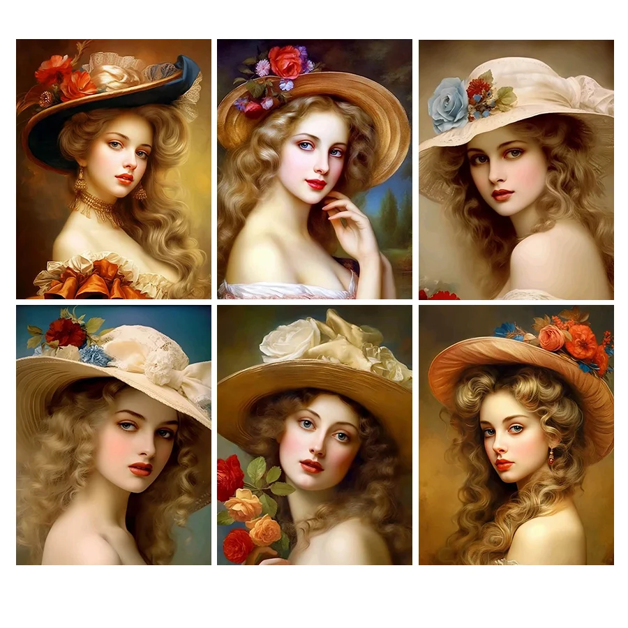 

Diamond Painting Noble Fashionable Beauty Mosaic Art Full Drill Diy Rhinestone Embroidery Beautiful Woman Wall Decor AA5378