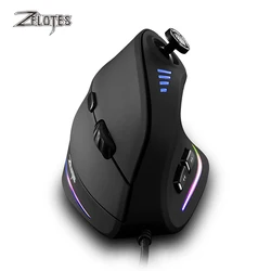Ergonomic RGB Wired Gaming Mouse with Programmable Joystick (Zelotes C18)