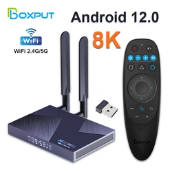 H96 MAX V58 Android 12 TV Box Rockchip RK3588 Octa Core 8GB DDR4 64GB 1000M WIFI6 2.4G 5G Dual WIFI 8K Media Player Set Top Box
