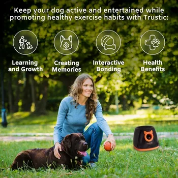 Automatic Ball Launcher for Dog, Indoor or Outdoor Thrower Fetch Toy, Adjustable Range (Ball Launcher), Ball Launcher 5