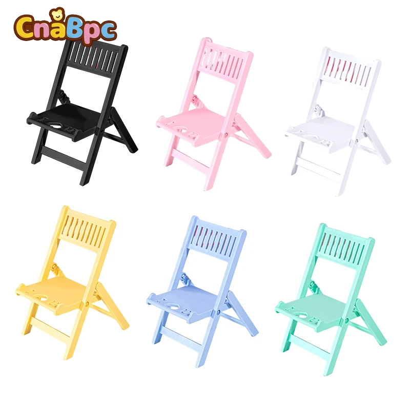 

Коллекция 1/12 года, миниатюрный стул для кукольного домика, складной стул, обеденный стол, стул, миниатюрная модель мебели, Декор, разноцветный держатель