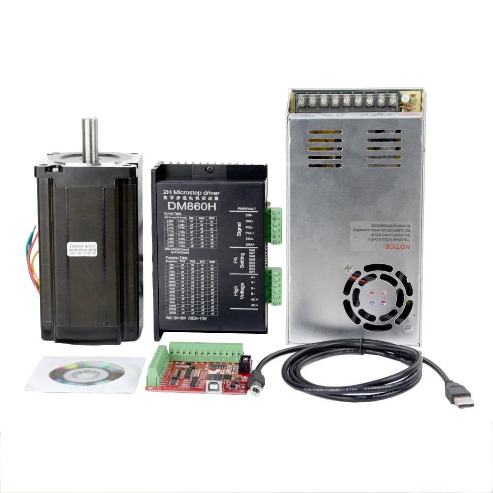 

Шаговый двигатель Nema 34 86HS100-5004A14-B35 для 3D принтера, гравировально-фрезерный станок с ЧПУ, 1 шт.
