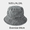 Big Head Plus Size Bucket Hat for Men  Pure Cotton Panama Fisherman Hat Korean Man Women 59cm 60cm 62cm 63cm Sun Hat 1