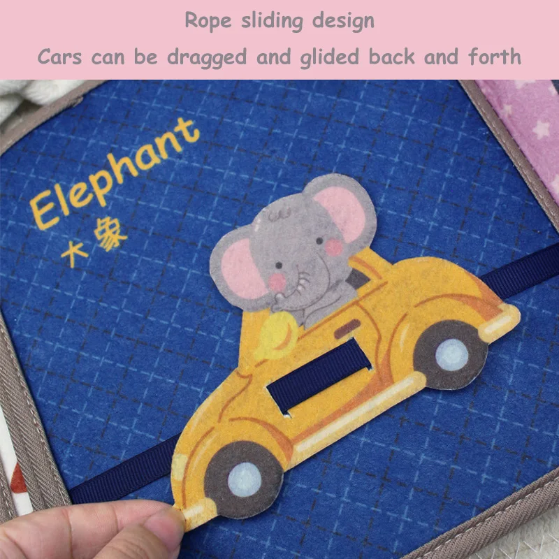 Montessori Busy Book Baby Early Education Book Animal Cognitive Cloth Books Puzzle Toy Repeated Paste Books & Sensory Toys Gifts