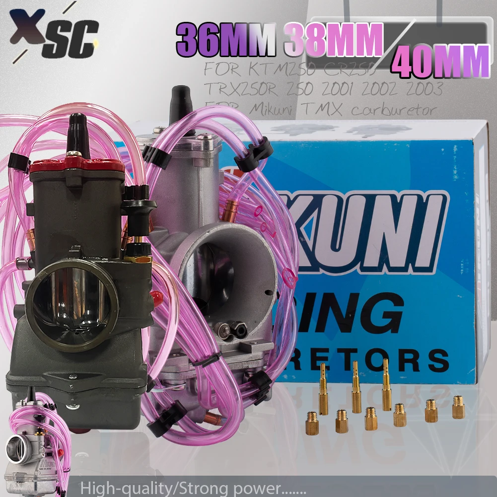 36mm 38mm 40mm Motorcycle Carburetor For MIKUNI TX38 TX36 TX 2T Stroke Motocross 200-350cc For KTM 250 XC 2017 2/4-Stroke Engine