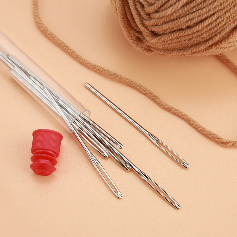 9 PCS Large Eye Blunt Sewing Needles Cross Stitch Knitting Needle Handmade Leather Embroidery Thread Needle Sewing Accessories - 6
