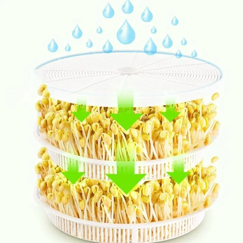 Electric Bean Sprout Machine 2/3 Layer Multifunctional Automatic Rice Wine Yogurt Maker Machine Household Kitchen Seed Sprouter