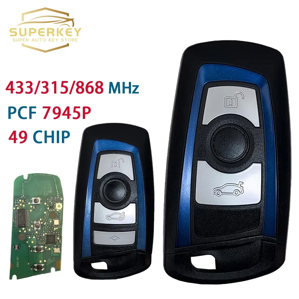 SUPERKEY Remote Auto Car Key 315/433/868Mhz  For BMW 3 5 7 Series X5 X6 F20 F22 F30 CAS4 CAS4+ PCF7953 HUF5662 HUF5767 HUF5661