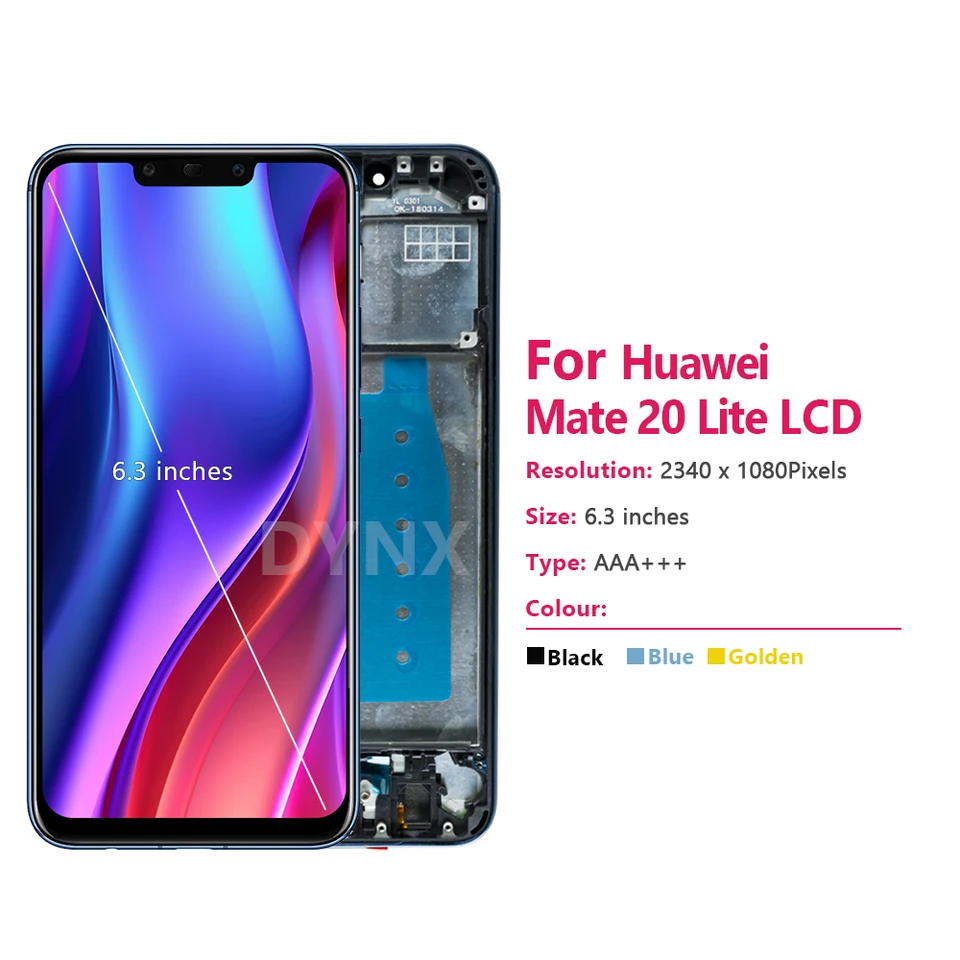 【knyさん専用】HUAWEI Mate 20 lite 6.3 ''LCD dla Huawei Mate 20 Lite wyświetlacz ekran dotykowy