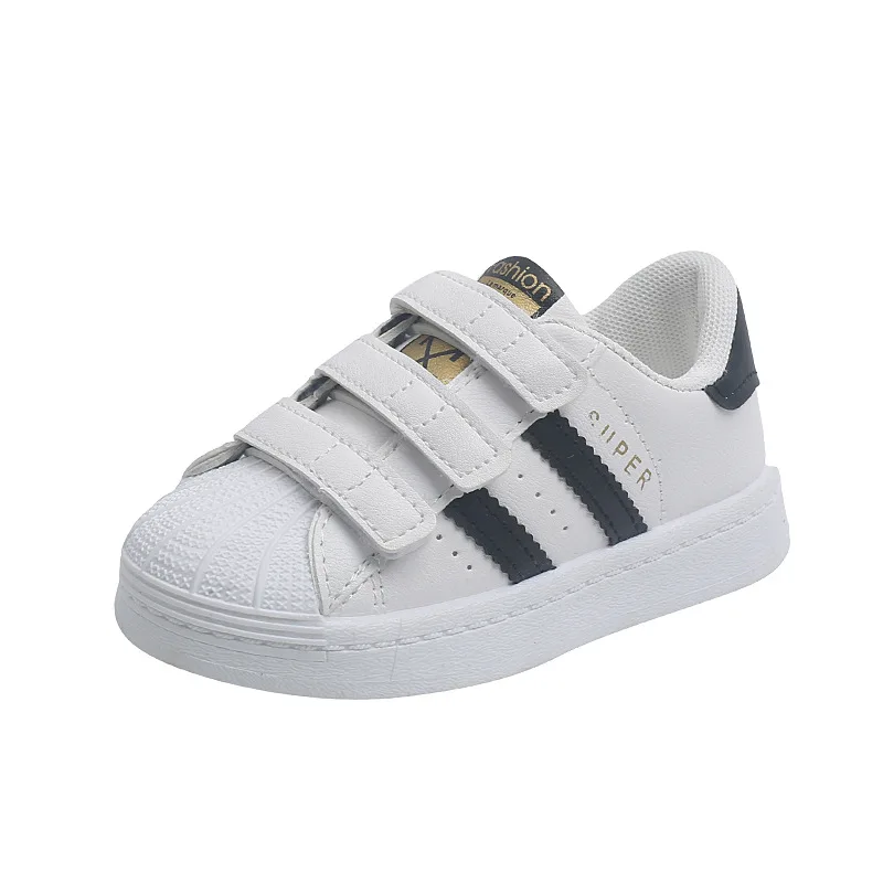 Children's White Fashion Sneakers - Non-slip, Breathable, Casual Outdoor Shoes