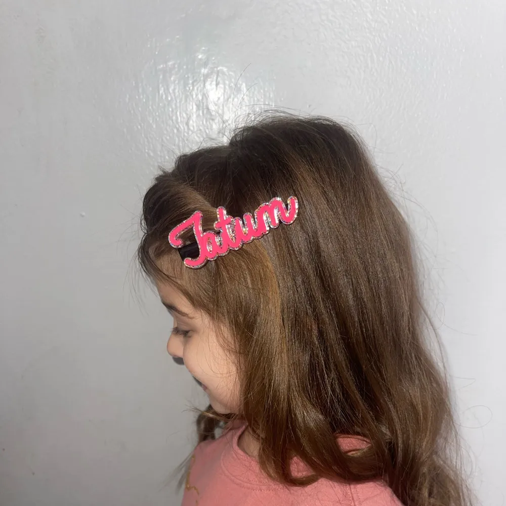 Lulu's Girls Custom Name Hair Pins Barrettes Personalized Words HairClips Letters for Kid Customize Products custom products are purchased from here
