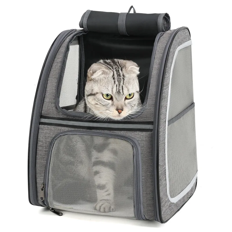 Pet bag aviation can bring folding cat bag breathable large capacity cat dog outdoor travel pet double shoulder