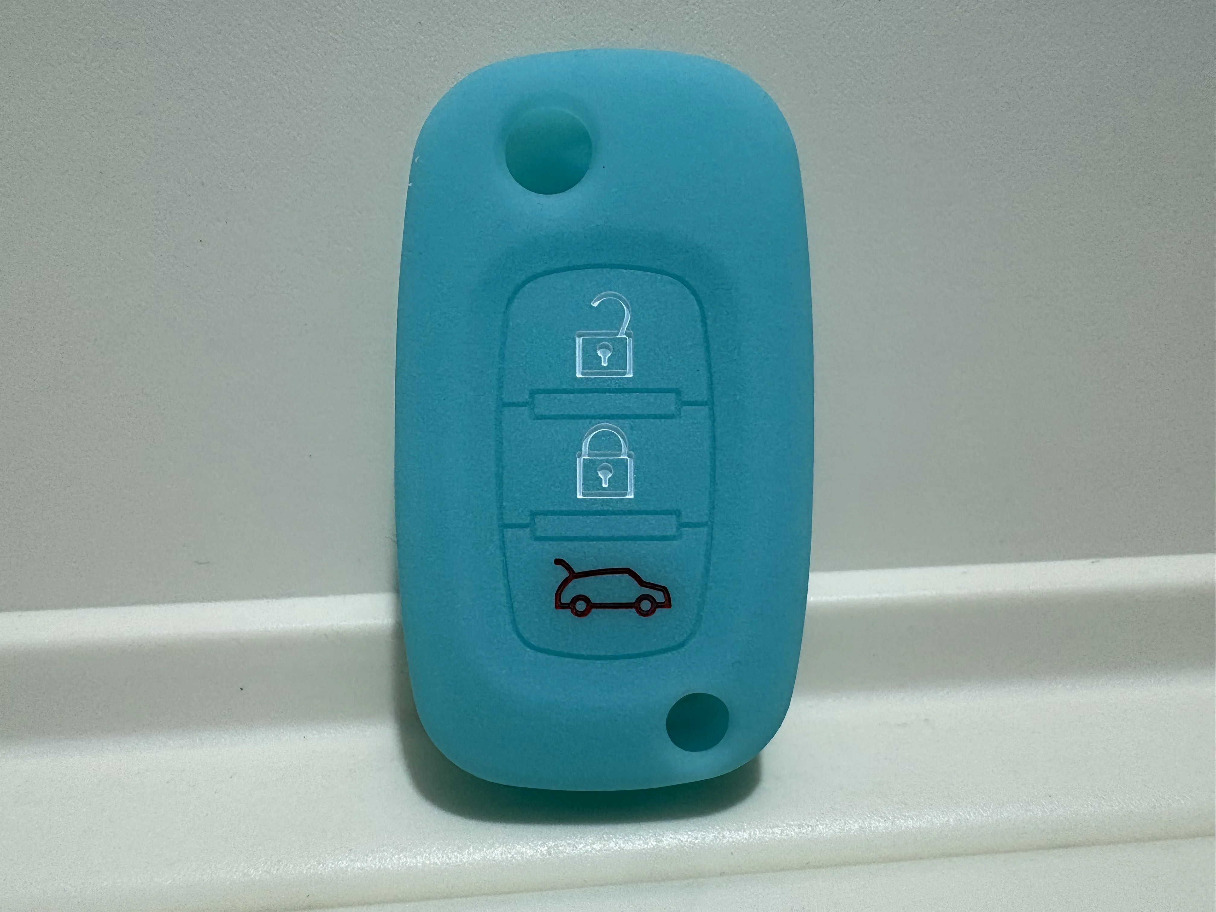 Silicone Rubber 3-Button Car Key Case Cover
