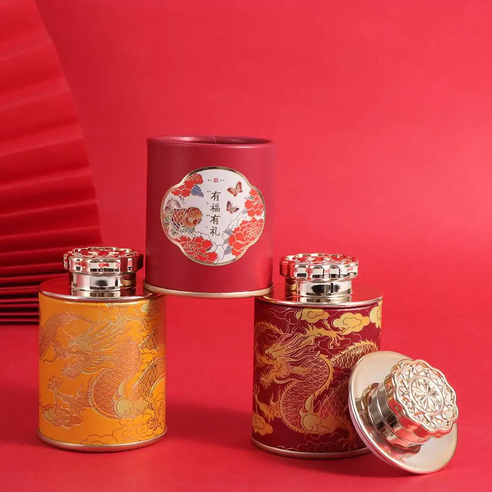 Storage Can Paper Empty Tea Tin Can Portable Mini Tea Canister Exquisite Small Packaging Box Home tea tin box tea canister