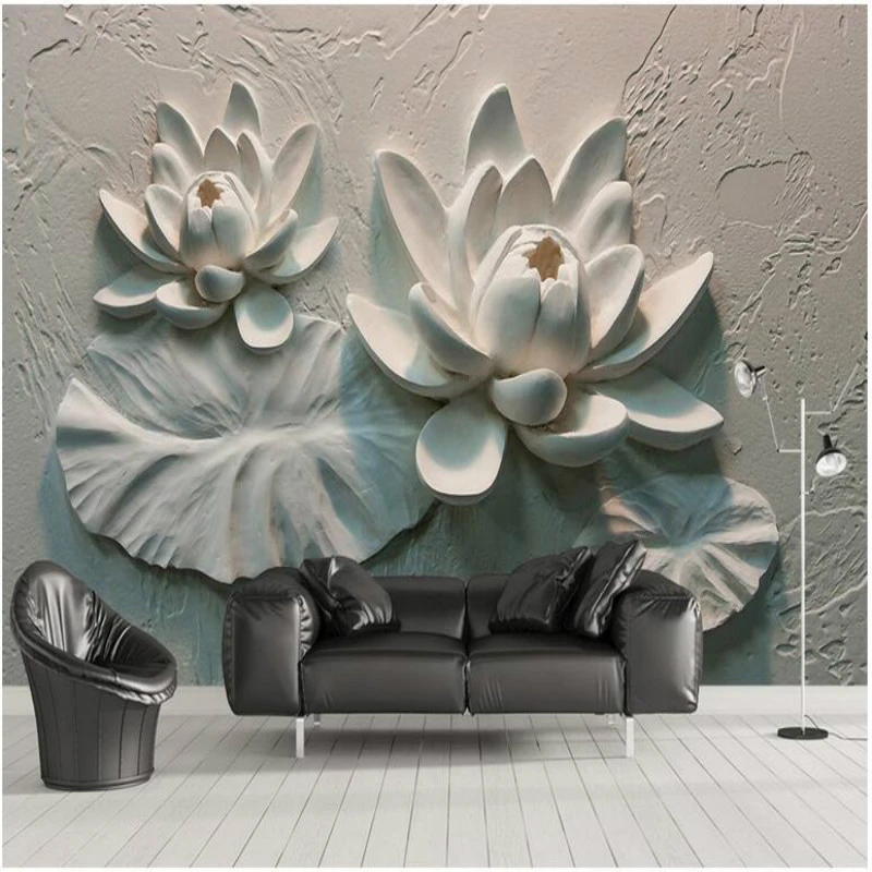 3D Stereo Relief Lotus Wallpaper 3D Wall Paper Decorative Painting Wallpaper  for Walla Home Improvement Mural Papel Tapiz|lotus wallpaper|painting  wallpaperwallpaper 3d - AliExpress
