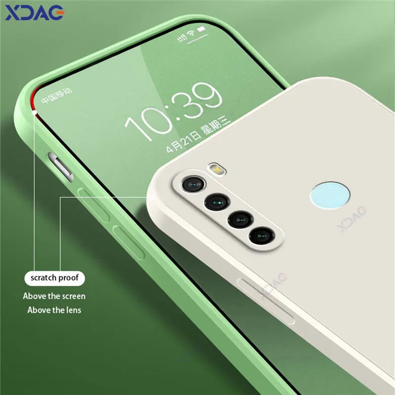 Silicone Square Shockproof Phone Case – Soft, Protective, and Cute Back Cover