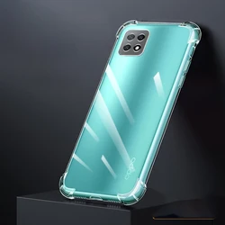 Transparent Soft Silicone Shockproof Phone Case - Airbag Clear TPU Protective Cover for OPPO A73 5G (Clear)