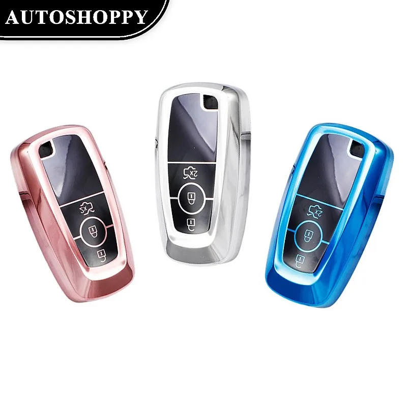 

Waterproof TPU Car Remote 3 Buttons Key Case Cover Shell for Ford Edge Fusion Mustang Explorer F150 F250 F350 Ecosport Protector