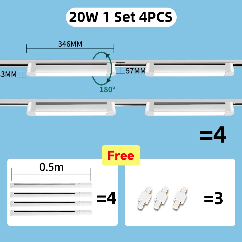 White 20w 1set 4pcs