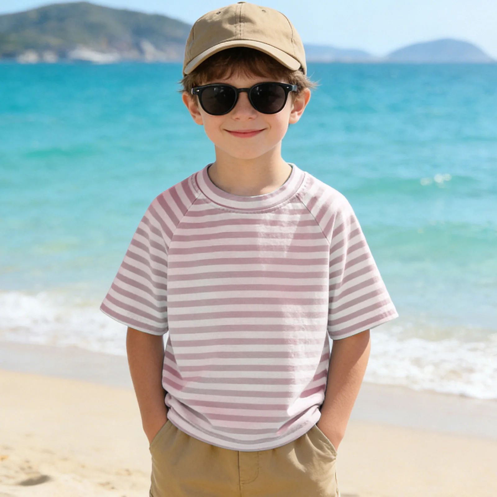 4t 소년 긴 소매 편안하고 통기성이 좋은 세련된 루즈핏 반팔 셔츠 소년 청소년 긴 소매 그래픽 티셔츠