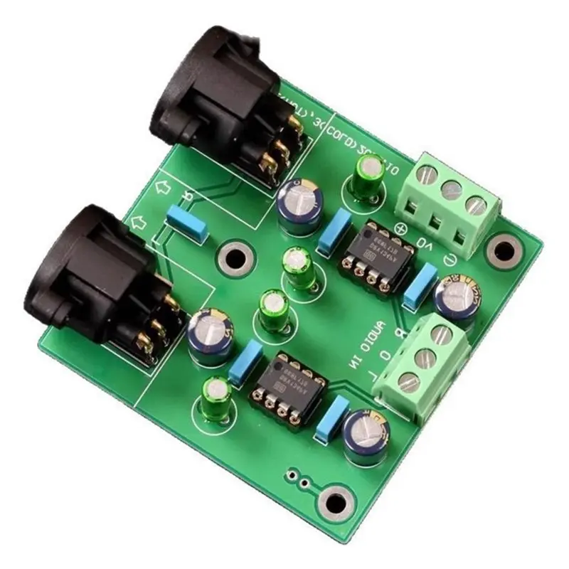 DIY 증폭기 모듈용으로 조립된 Hifi DRV134PA 2.0 듀얼 채널 싱글 엔드-밸런스드 컨버터 전원 공급 장치 ± 12V-A86G