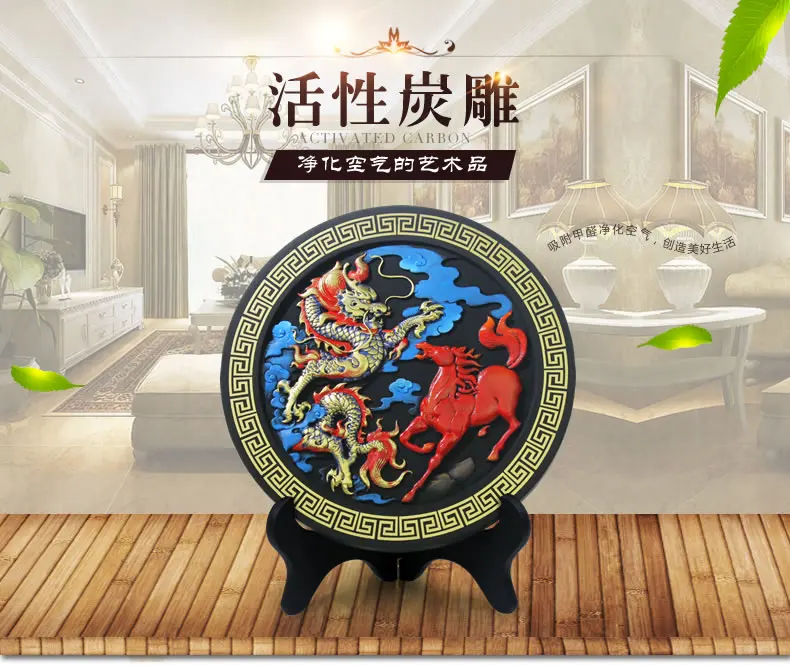 

China foreign business gift --office home efficacious Talisman Mascot Auspicious dragon horse FENG SHUI Sculpture ART