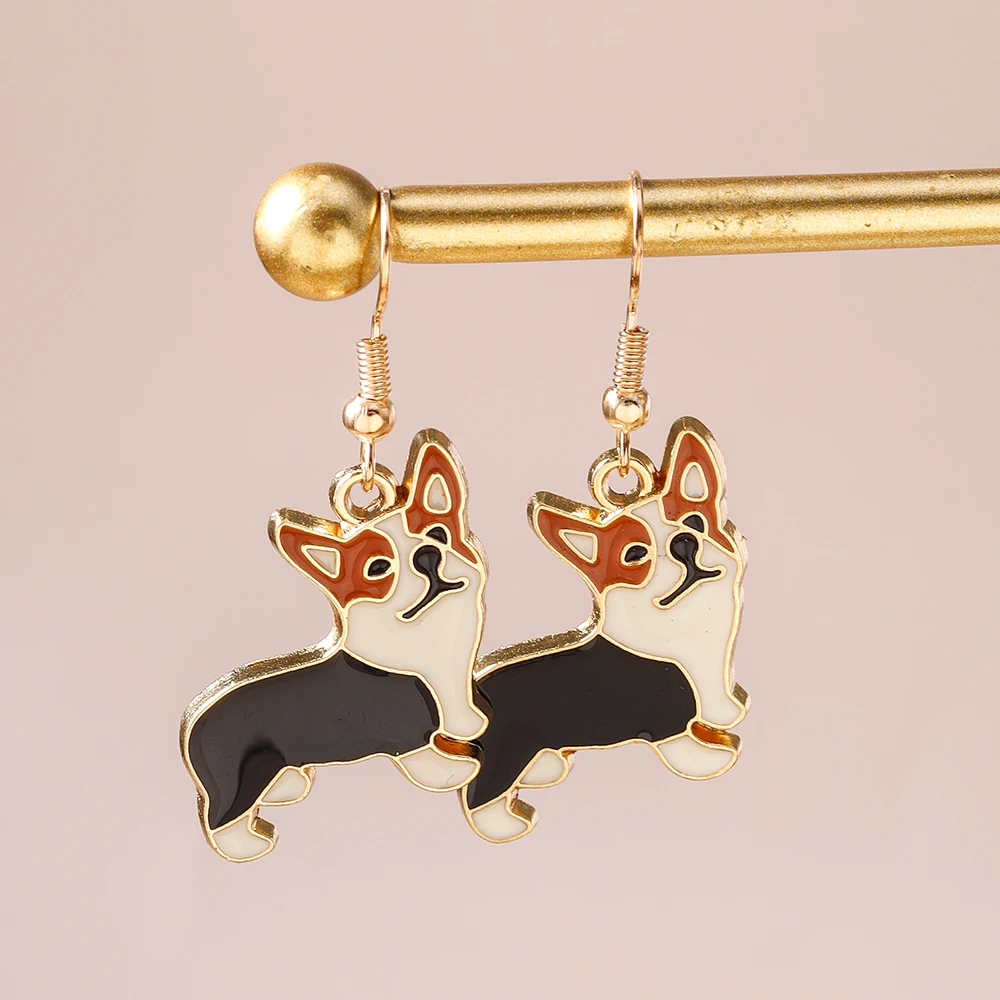 Aihua Bunte Caute Welpen-Ohrringe Kawaii Ski-Fahrer-Hund Charm-Ohrringe für Frauen Geburtstagsgeschenk Schmuck – Detail 6