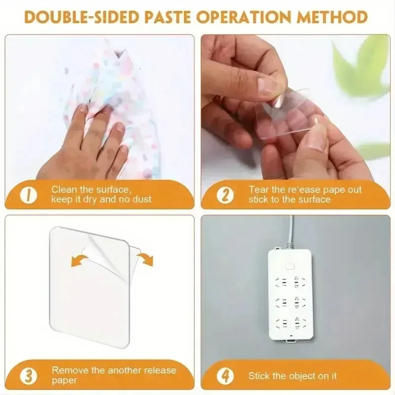 100 قطعة شريط نانو قوي مزدوج الجوانب شفاف مقاوم لل...