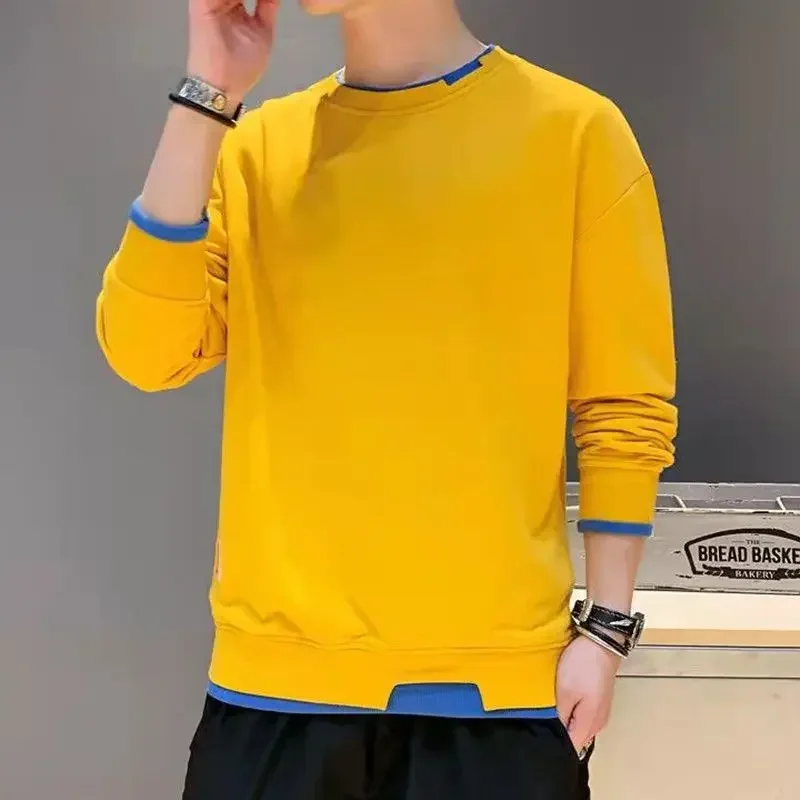 thumbnail image 1 of Camiseta para hombre, ropa para hombre empalmada, sudadera con estampado superior, nueva con alta calidad, moda Harajuku, emo, marca alta F, 1 of 5