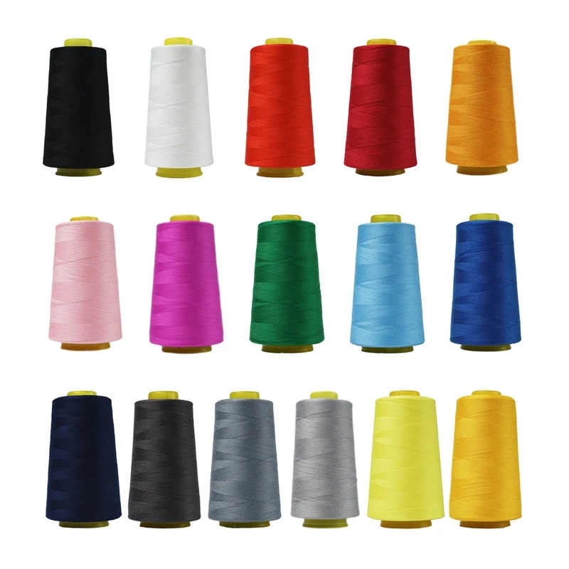 

Yards Colorful Sewing Thread High-speed Polyester Sewing Machine Thread Fit for Normal Thickness Fabric Thin Fabric