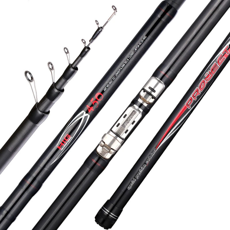 BIGBIGWORLD Project Telescopic portable hand bolo fishing rod for Spinning  rod Travel float fishing 3.8/4.5/5.2/6M 20-40G pole