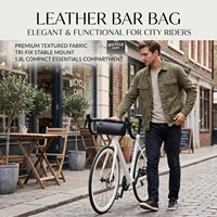 Sac de guidon de vélo étanche 1,8 L, sac de tube avant pour VTT et vélo de route, installation facile, grande capacité, sac de rangement pour le cyclisme 6