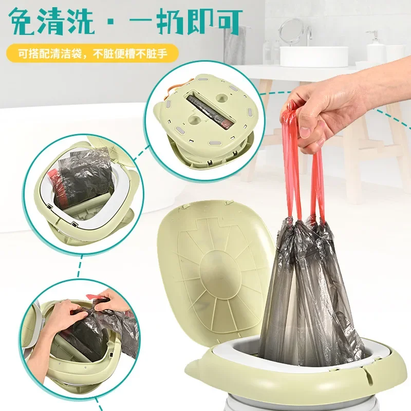 Portable Potty for Toddler Travel Foldable Potty Training Toilet for Car Camping Indoor Outdoor Bathroom for Baby Children Kids 4