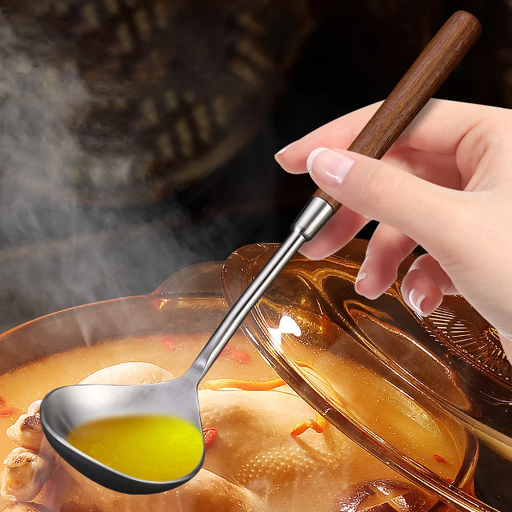 Soup Spoon Korean Stainless Steel Long Handle Thickening for Hot Pot