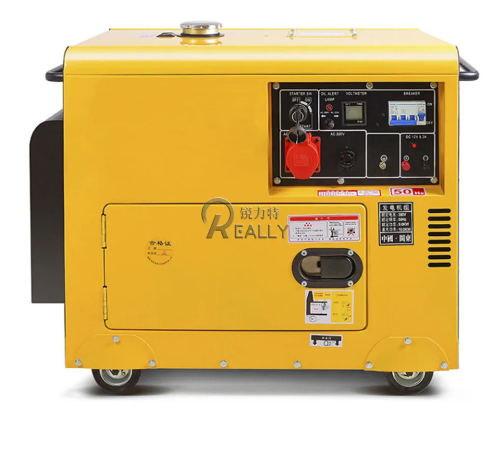 Household 5.5KW Silent Diesel Generator Air Cooled Small Generator Three Phase Single Phase Electric Generator dtsy866 keypad electric meter token three phase sts prepaid energy