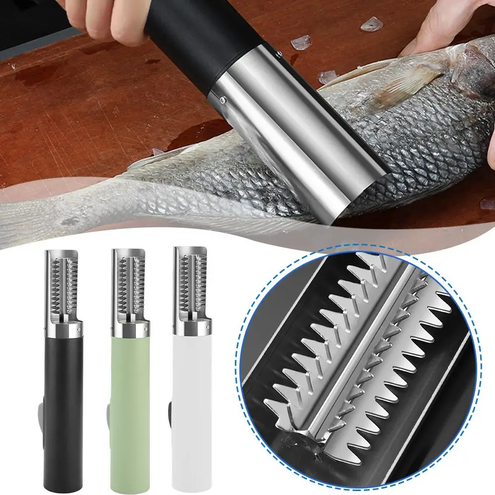 Wireless Electric Fish Scaler Remover Cleaner Rechargeable Fishing Scalers Clean Scaler Scraper for Seafood Kitchen Tools