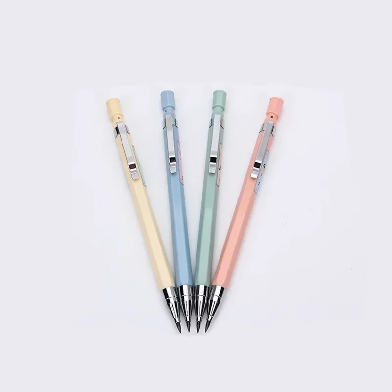 2pcs Automatic Pencil Lead Holder School Writing Supplies Stationery Mechanical Pencils Set Of Drafting Rules Korean Stationery