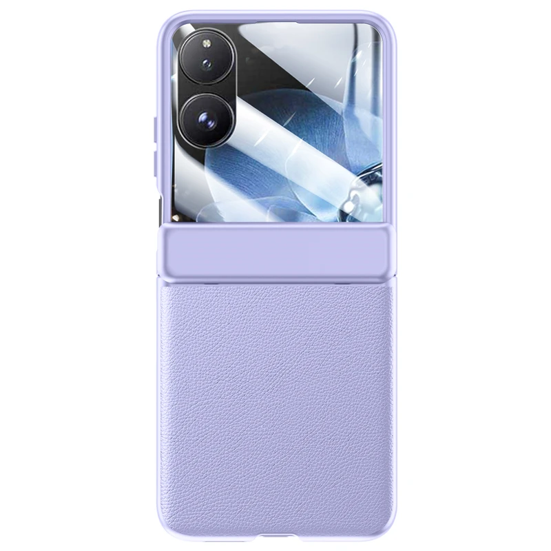 Luxury Electroplating Leather Flip Case with Shockproof Bumper and Camera Protection