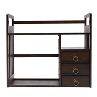 3 Tiers Tabletop Storage Container with 3 Drawers for Office Easy to Assemble 1