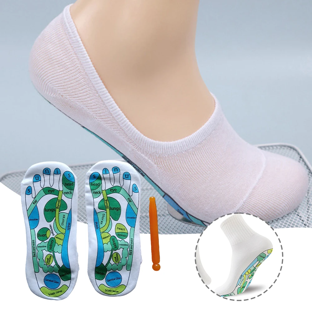 Aosituoma Acupoint Diagramma Calzini Calzini Da Uomo E Da Donna Suola Acupoint Massaggio Suola Meridiani Domestici