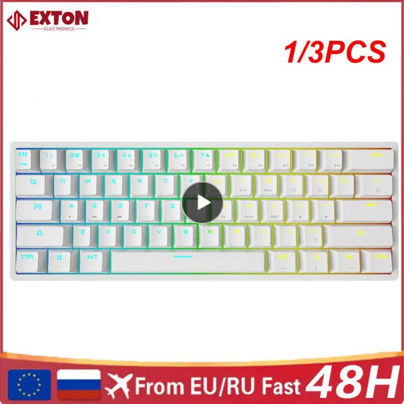 

1/3 шт., беспроводная механическая клавиатура с RGB-подсветкой