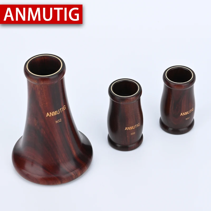 ANMUTIG Professional Red Wood 17 Key Bb Clarinet Rosewood Silvering H32
